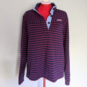 Vineyard Vines Women Shep Shirt, red blue stripes